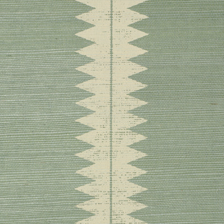 Schumacher 5016742 BRISTLE STRIPE SISAL in SEAGLASS Wallpape