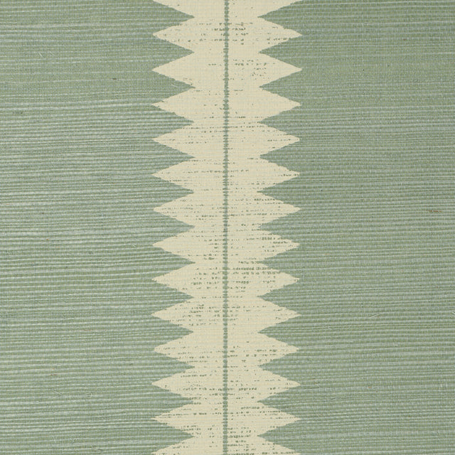 Schumacher 5016742 BRISTLE STRIPE SISAL in SEAGLASS Wallpape