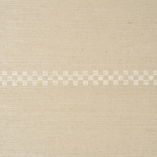Schumacher 5016751 CHECKERED STRIPE SISAL in BIRCH Wallpaper