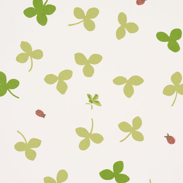 Schumacher 5016770 CELIA CLOVER in IVORY Wallpaper - CLOUD N