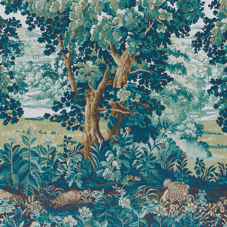 Schumacher 5016820 LA FORÃŠT 3 PANEL SET in AUTUMN GREEN FOR