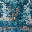 Schumacher 5016822 LA FORÃŠT 3 PANEL SET in ANTIQUE BLUE FOR