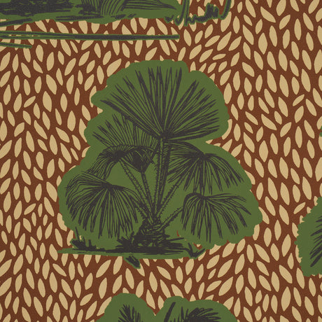 Schumacher 5016920 TROPICAL SAFARI PRINT in ORINOCO VERDANT 