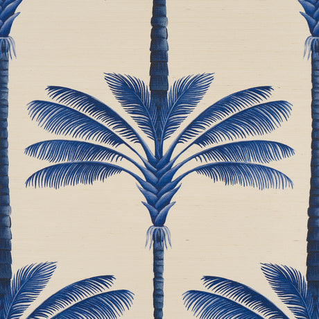 Schumacher 5016962 A PALM IS A PALM SISAL in INDIGO PALM GRO