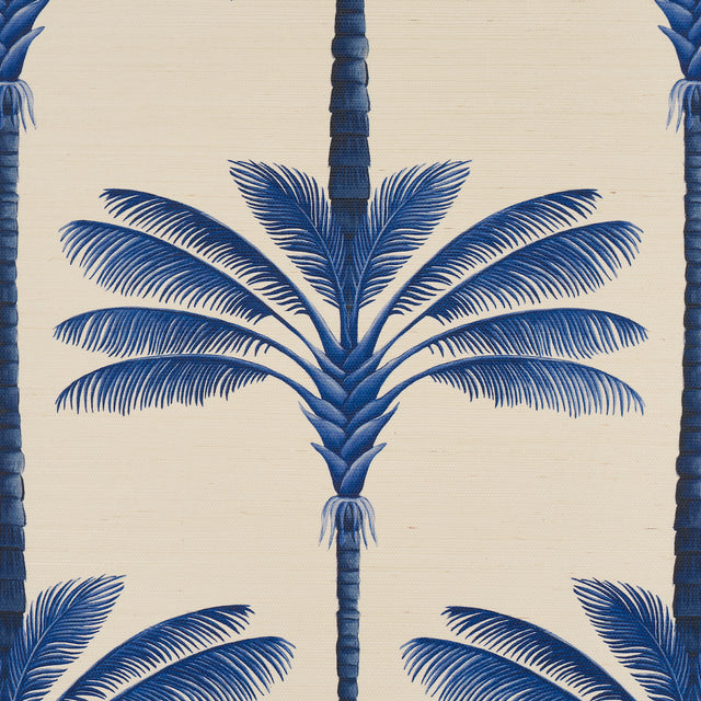 Schumacher 5016962 A PALM IS A PALM SISAL in INDIGO PALM GRO