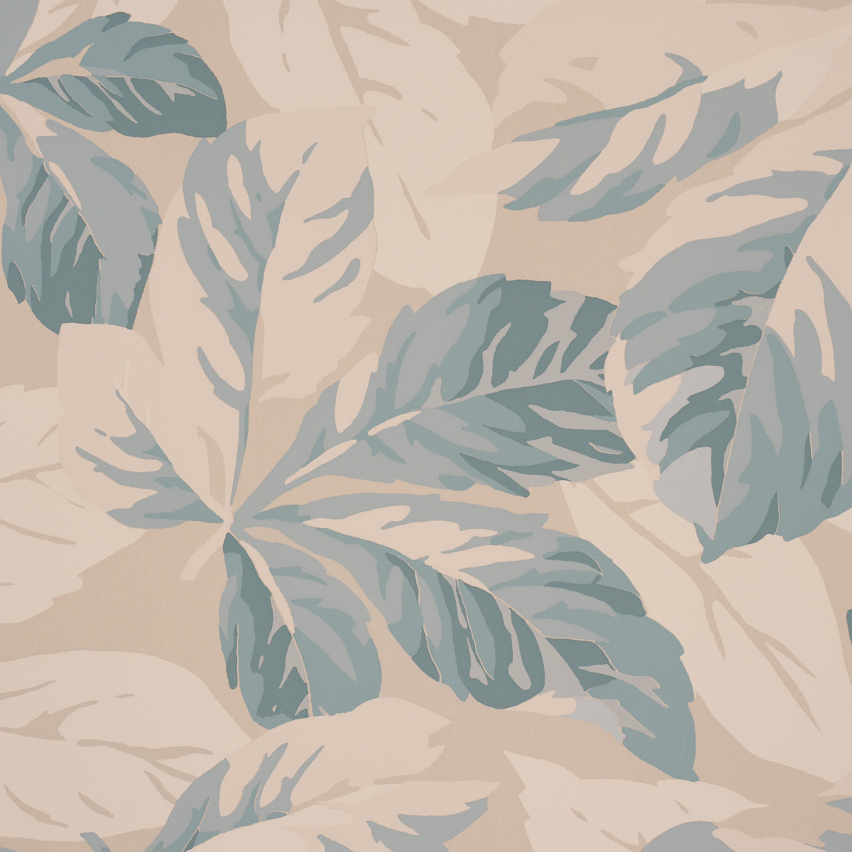 Schumacher 5016981 ARBOREAL HANDPRINT in BLUE Wallpaper - SC