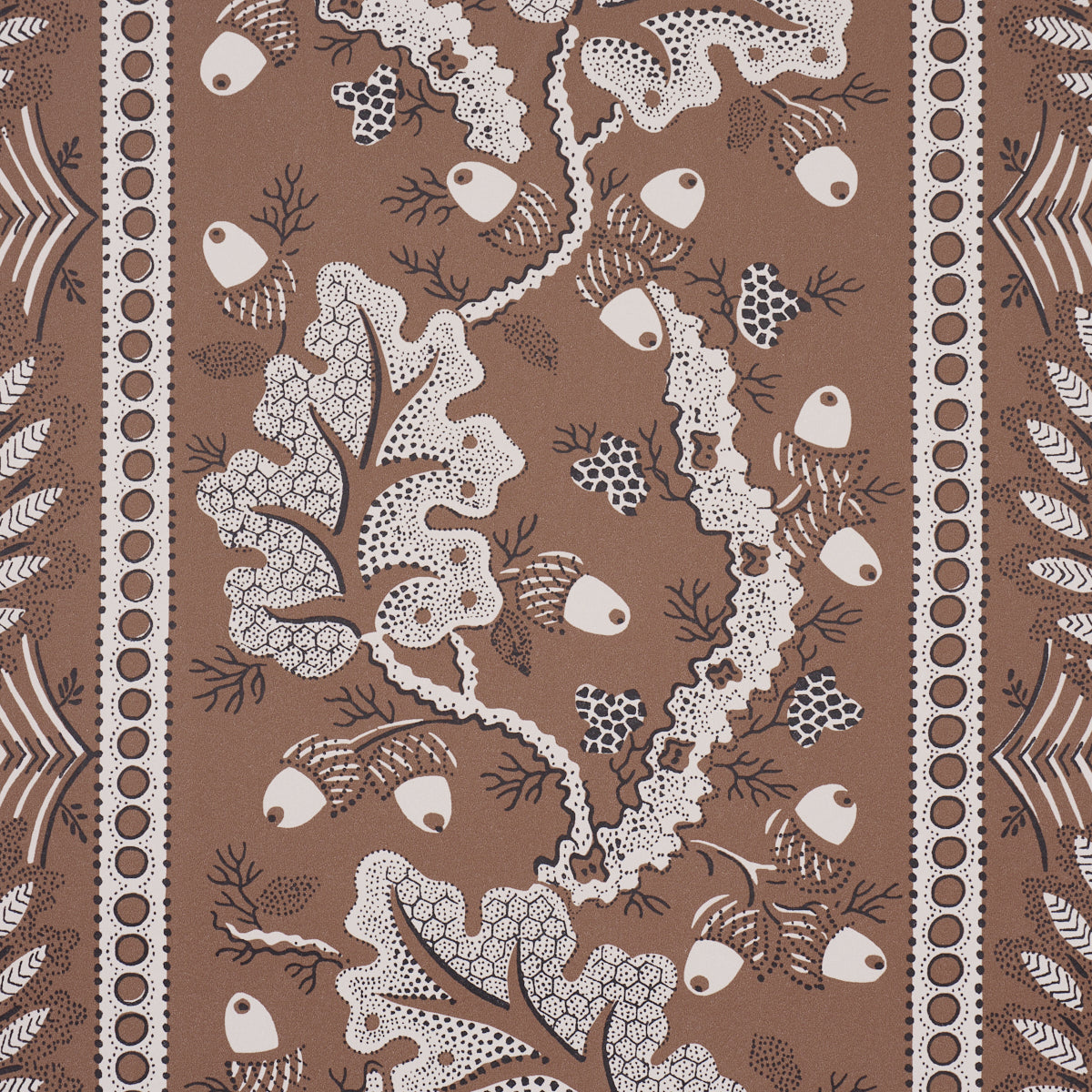 Schumacher 5017011 RICHMOND HOUSE in MOCHA Wallpaper - A COU