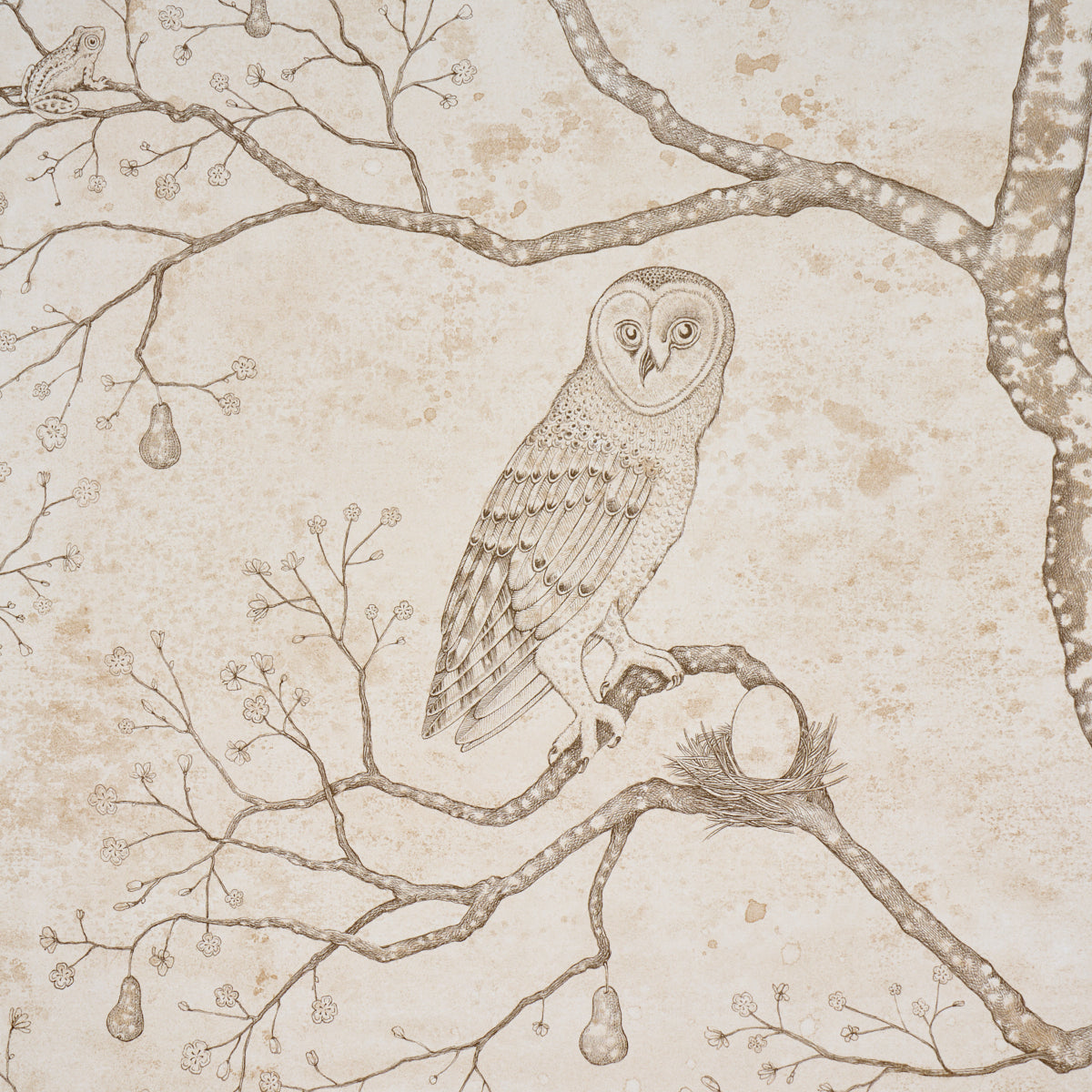 Schumacher 5017091 Lâ€™ATTESA NELLA NOTTE in IVORY Wallpaper