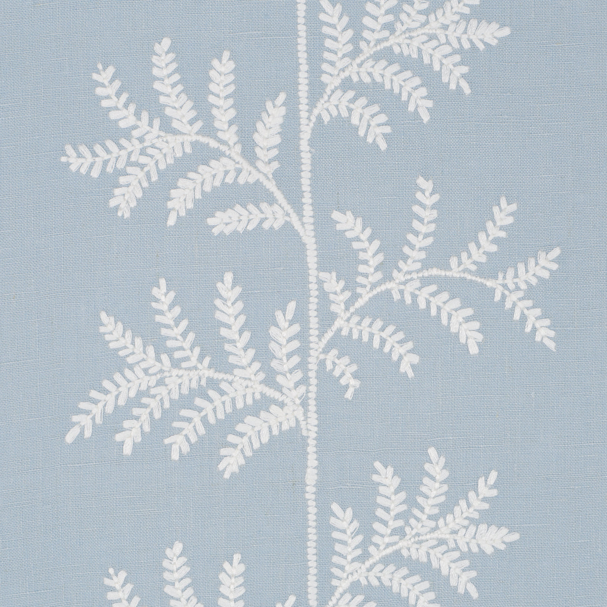 Schumacher 5017102 ELOISE EMBROIDERY WALLCOVERING in SKY Wal
