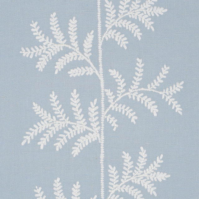 Schumacher 5017102 ELOISE EMBROIDERY WALLCOVERING in SKY Wal