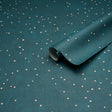 Schumacher 5017120 BRINDILLE STARRY SKY in PEACOCK Wallpaper