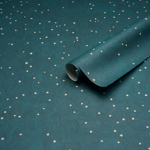 Schumacher 5017120 BRINDILLE STARRY SKY in PEACOCK Wallpaper