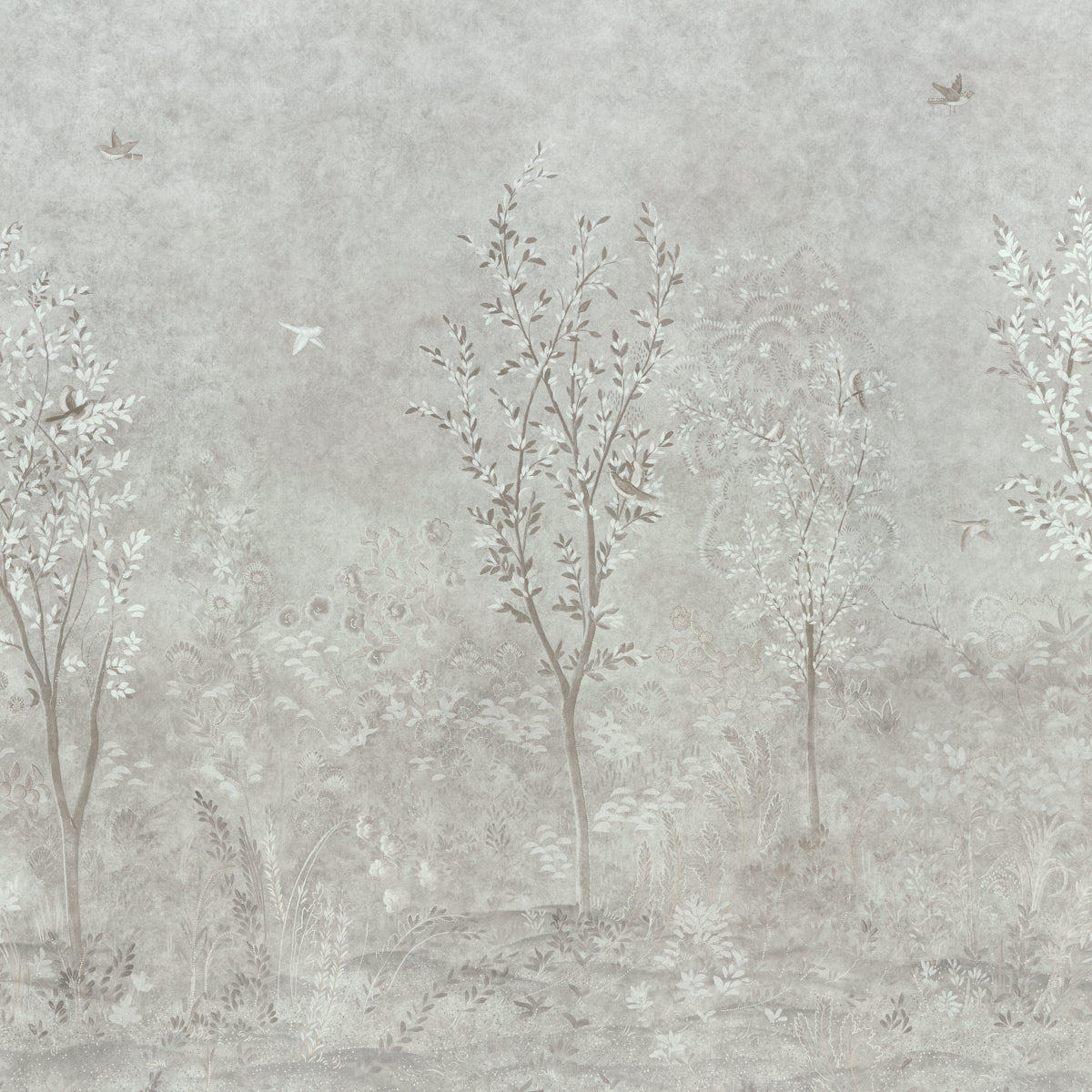Schumacher 5017130 SUBLIME 4 PANEL SET in GRISAILLE Wallpape