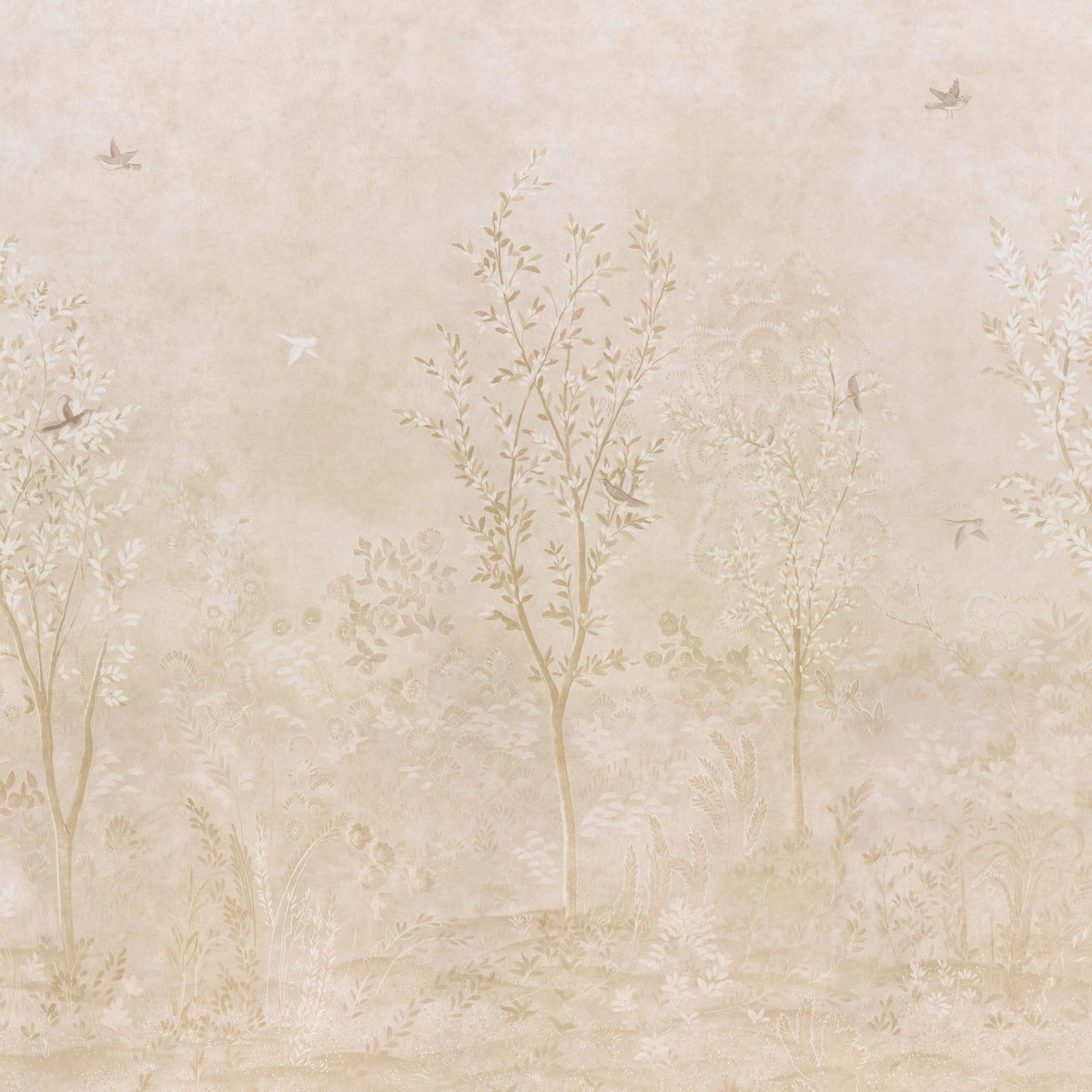 Schumacher 5017131 SUBLIME 4 PANEL SET in PARCHMENT Wallpape