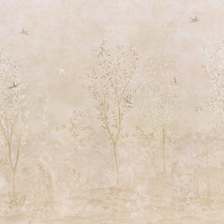 Schumacher 5017131 SUBLIME 4 PANEL SET in PARCHMENT Wallpape