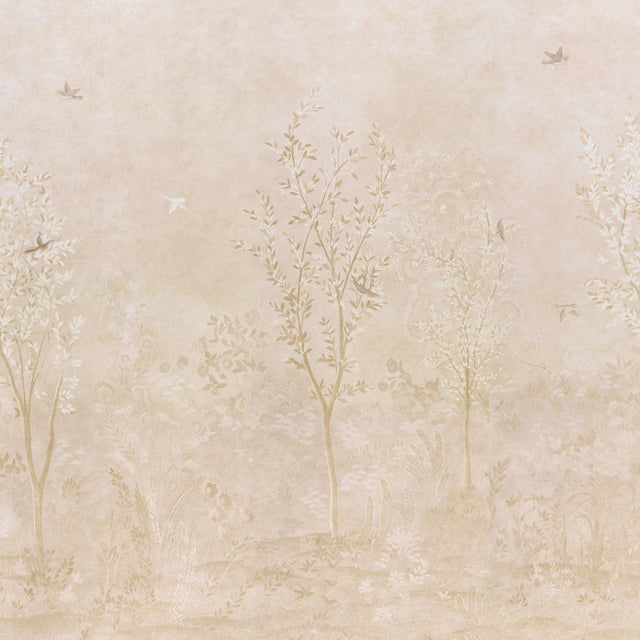 Schumacher 5017131 SUBLIME 4 PANEL SET in PARCHMENT Wallpape