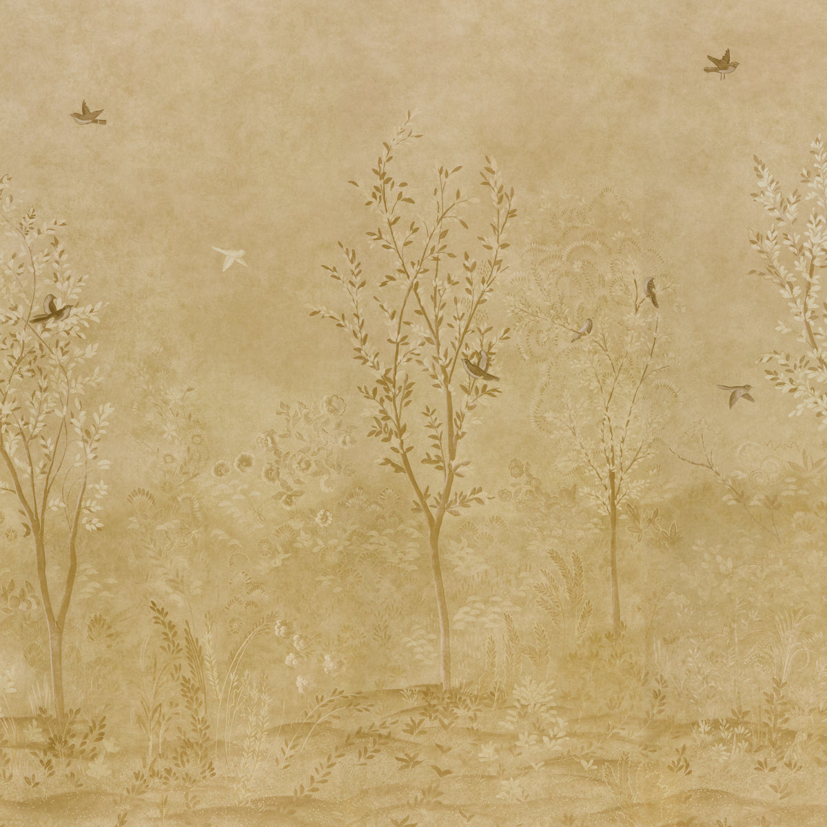 Schumacher 5017132 SUBLIME 4 PANEL SET in GOLD Wallpaper - C