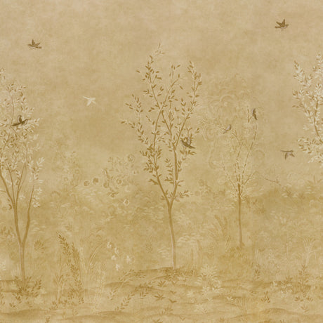 Schumacher 5017132 SUBLIME 4 PANEL SET in GOLD Wallpaper - C