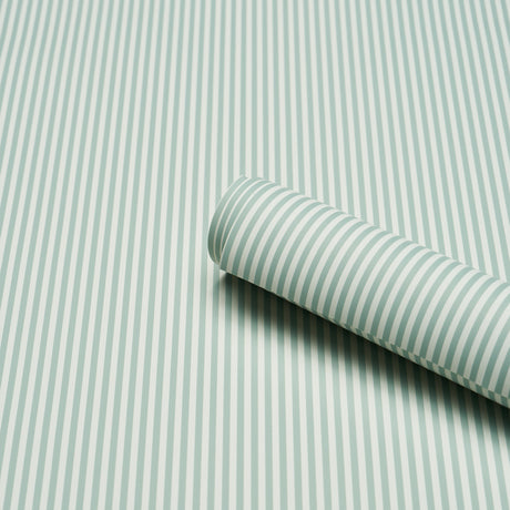 Schumacher 5017195 EMMA STRIPE NARROW in TEAL Wallpaper - PE