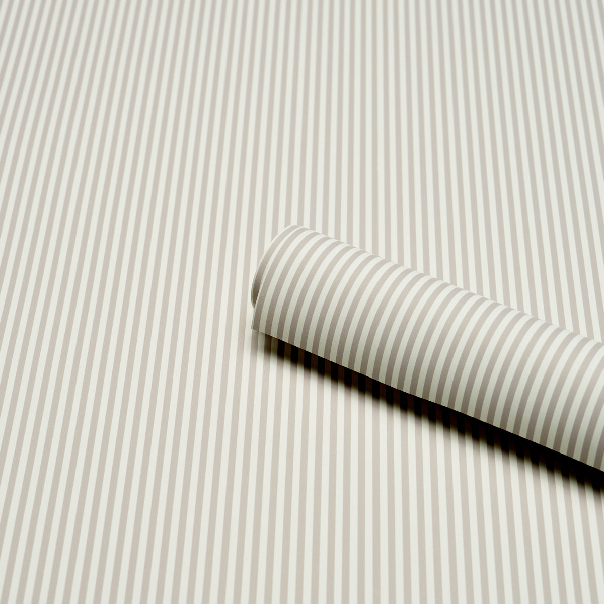 Schumacher 5017198 EMMA STRIPE NARROW in STONE Wallpaper - P