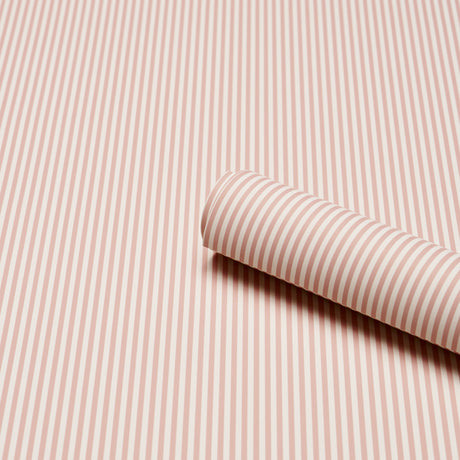 Schumacher 5017200 EMMA STRIPE NARROW in ROSE Wallpaper - PE