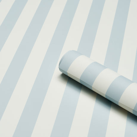Schumacher 5017210 EMMA STRIPE in SKY Wallpaper - PERENNIAL 