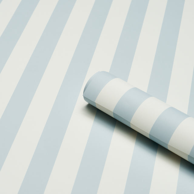 Schumacher 5017210 EMMA STRIPE in SKY Wallpaper - PERENNIAL 