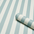 Schumacher 5017211 EMMA STRIPE in CHAMBRAY Wallpaper - PEREN