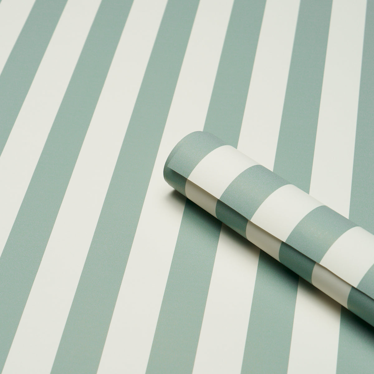 Schumacher 5017213 EMMA STRIPE in TEAL Wallpaper - PERENNIAL