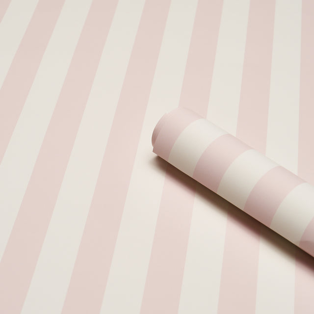 Schumacher 5017218 EMMA STRIPE in PETAL Wallpaper - PERENNIA