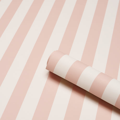 Schumacher 5017219 EMMA STRIPE in BLUSH Wallpaper - PERENNIA