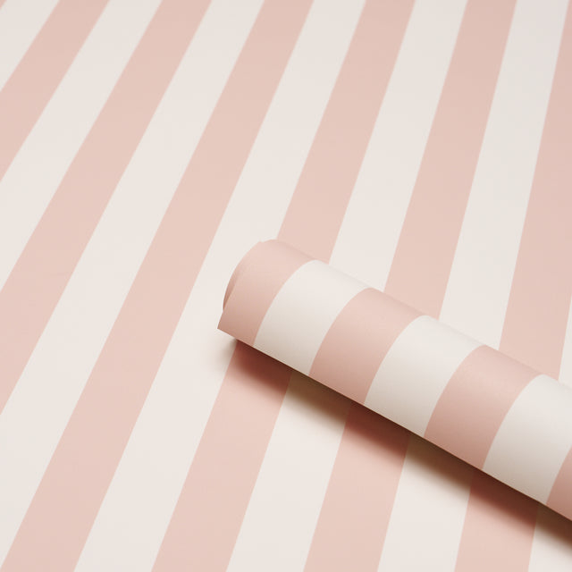 Schumacher 5017219 EMMA STRIPE in BLUSH Wallpaper - PERENNIA