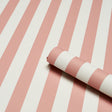 Schumacher 5017220 EMMA STRIPE in CORAL Wallpaper - PERENNIA