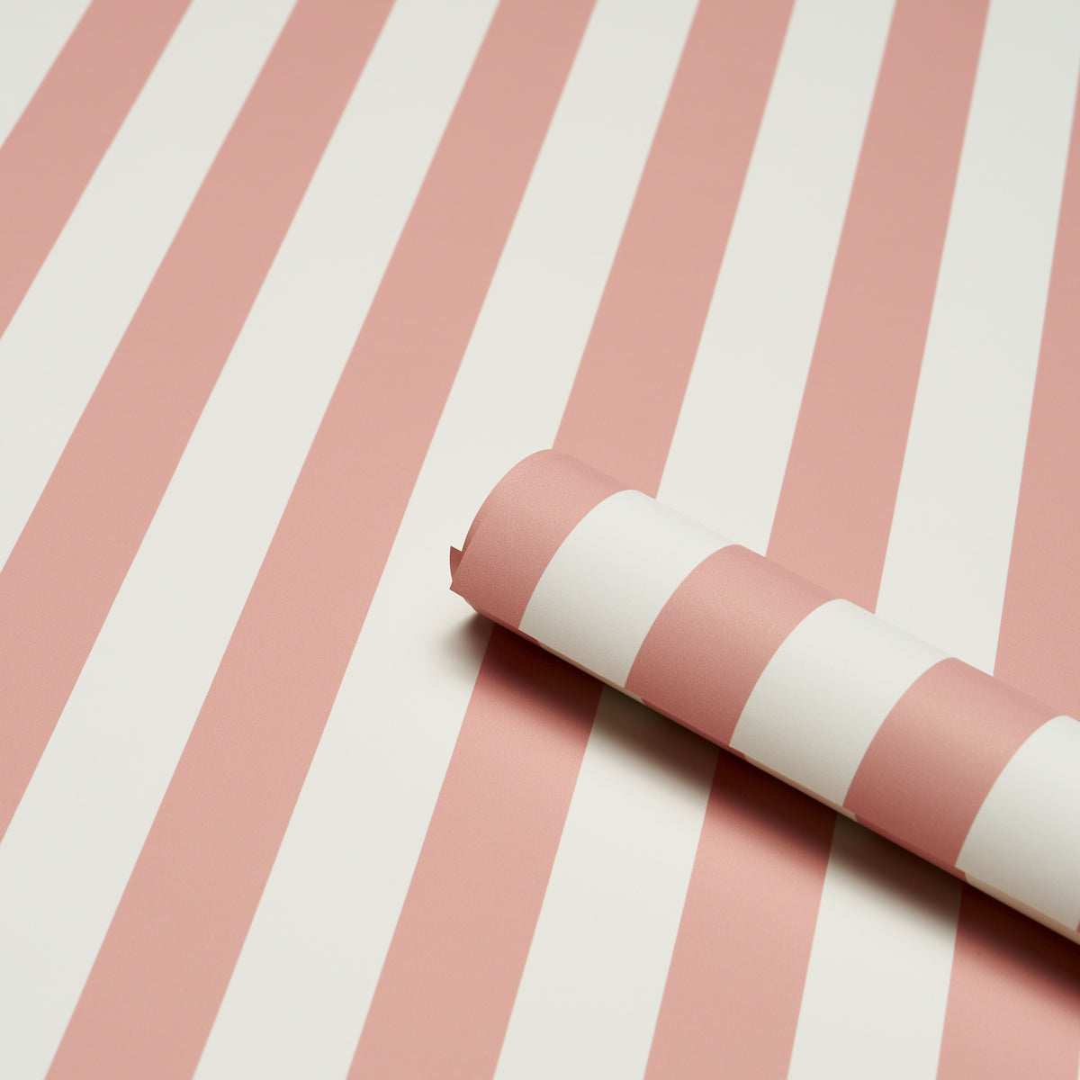 Schumacher 5017220 EMMA STRIPE in CORAL Wallpaper - PERENNIA