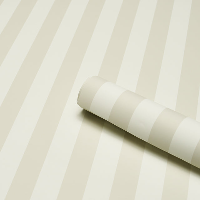 Schumacher 5017221 EMMA STRIPE in BIRCH Wallpaper - PERENNIA