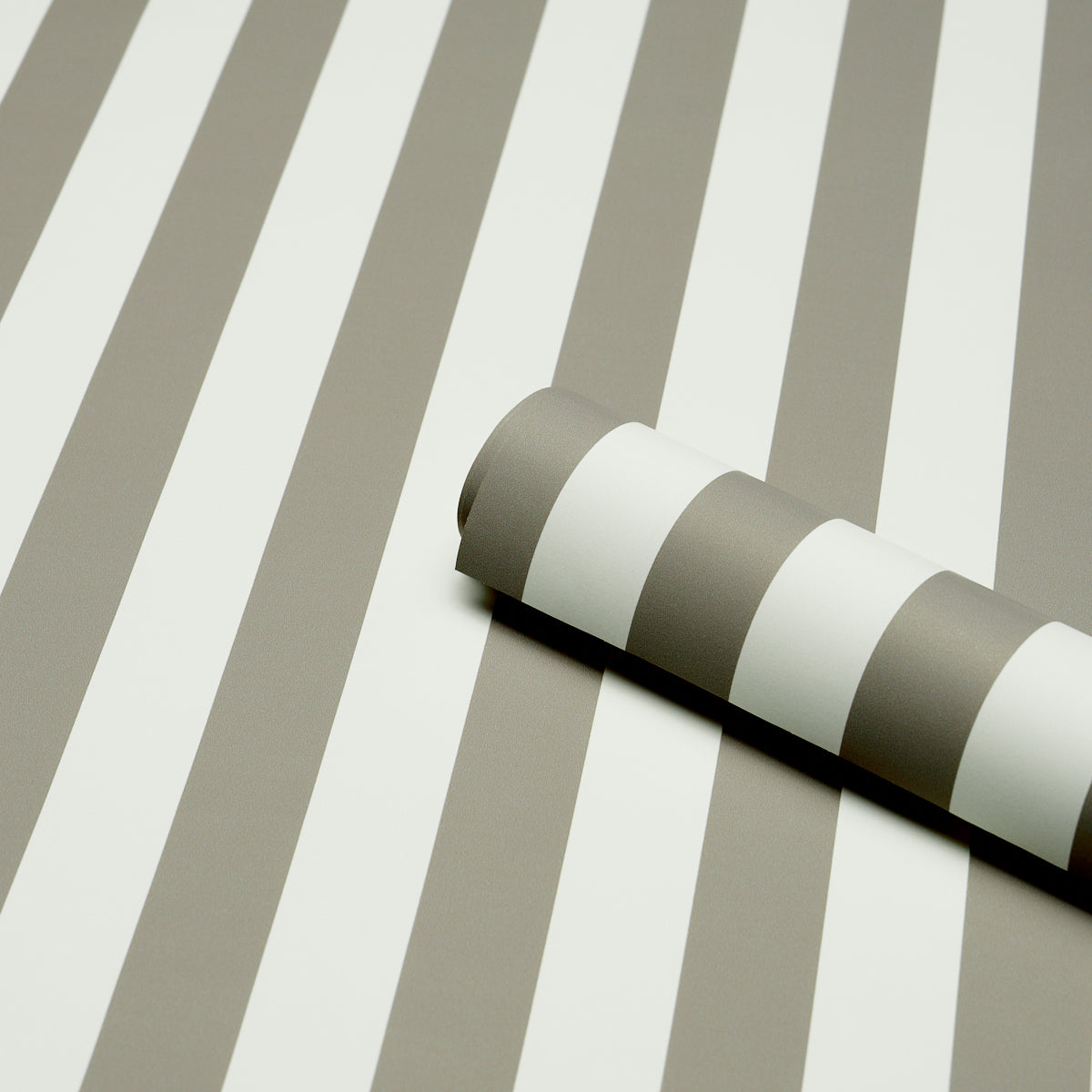 Schumacher 5017224 EMMA STRIPE in GRAY Wallpaper - PERENNIAL