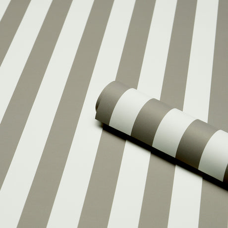Schumacher 5017224 EMMA STRIPE in GRAY Wallpaper - PERENNIAL