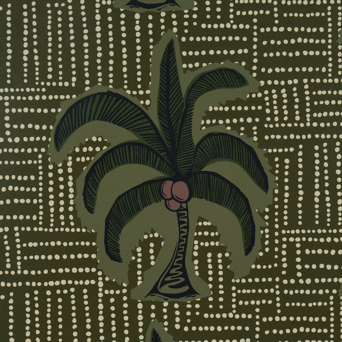 Schumacher 5017240 AGUA DE COCO in PALM TREE GREEN Wallpaper