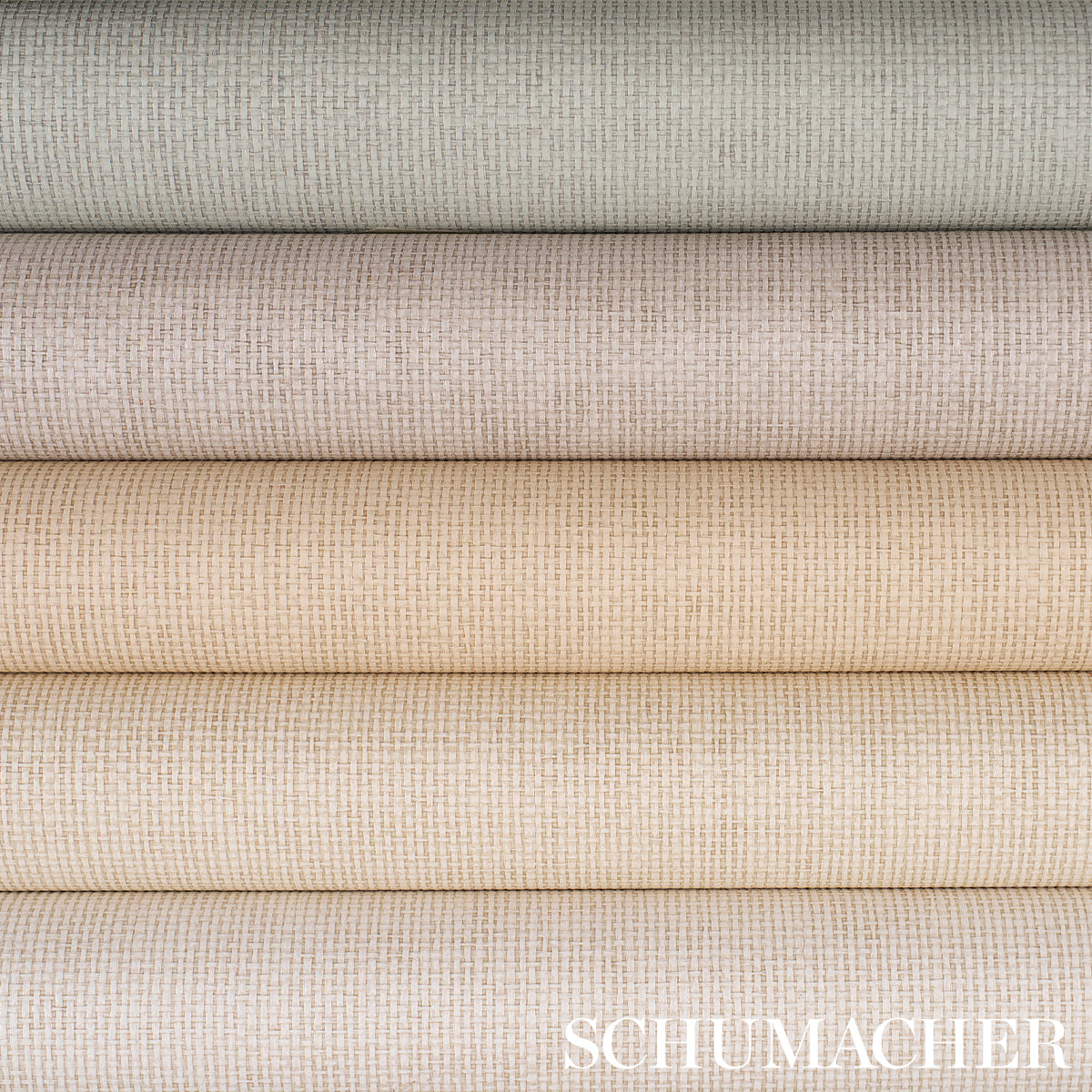 Schumacher 5017250 PAPERWEAVE VINYL in ALABASTER Wallpaper -
