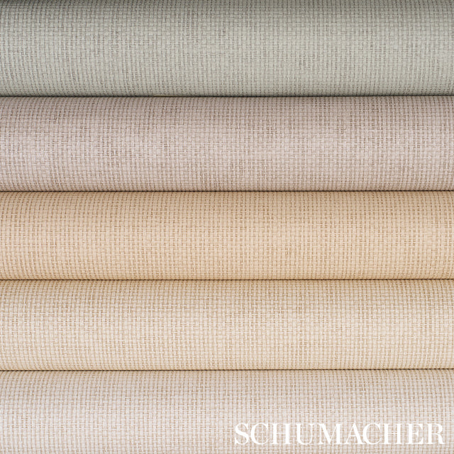 Schumacher 5017250 PAPERWEAVE VINYL in ALABASTER Wallpaper -