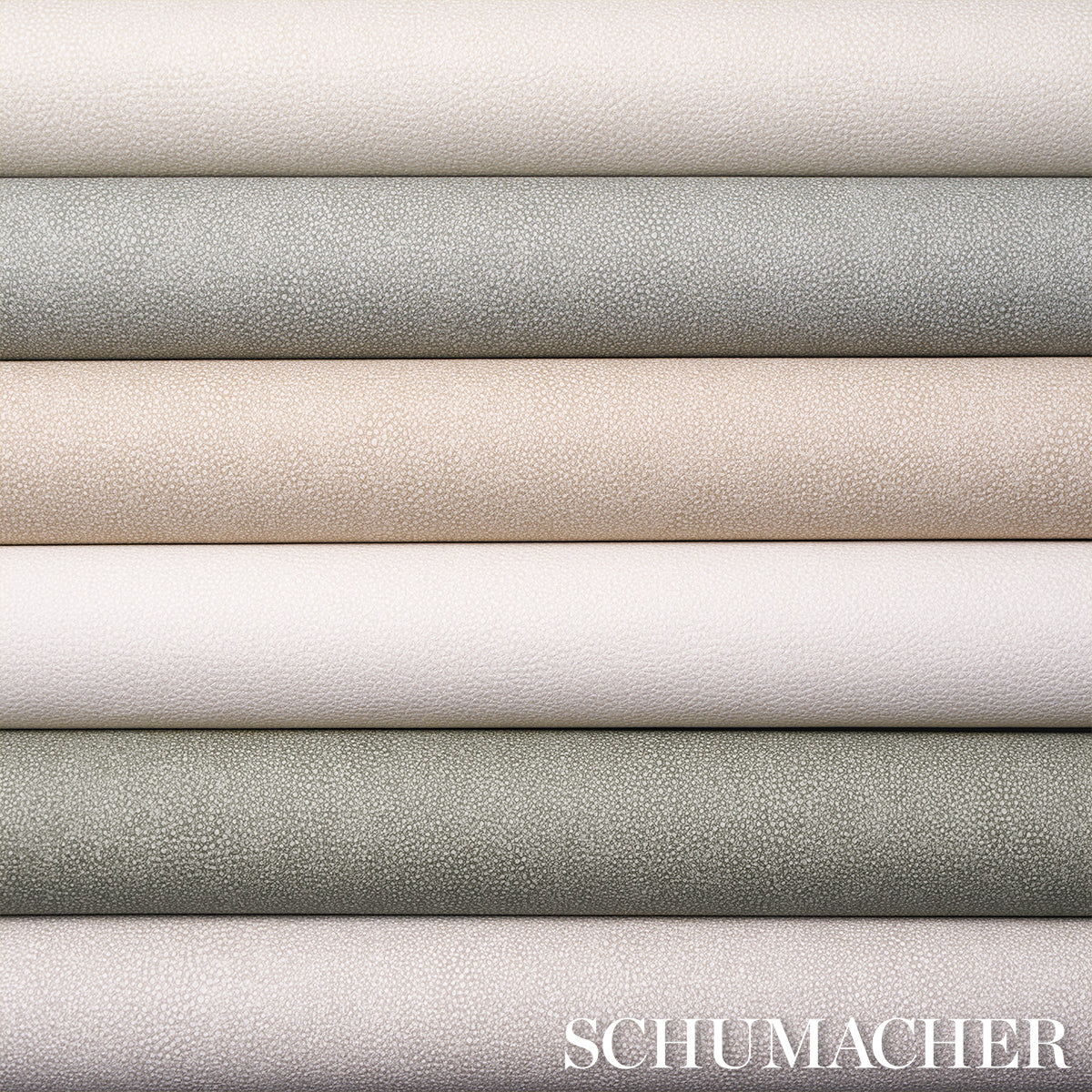 Schumacher 5017264 DUNBAR SHAGREEN VINYL in ALABASTER Wallpa