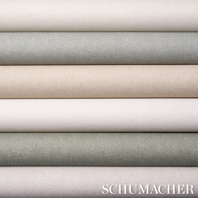Schumacher 5017264 DUNBAR SHAGREEN VINYL in ALABASTER Wallpa