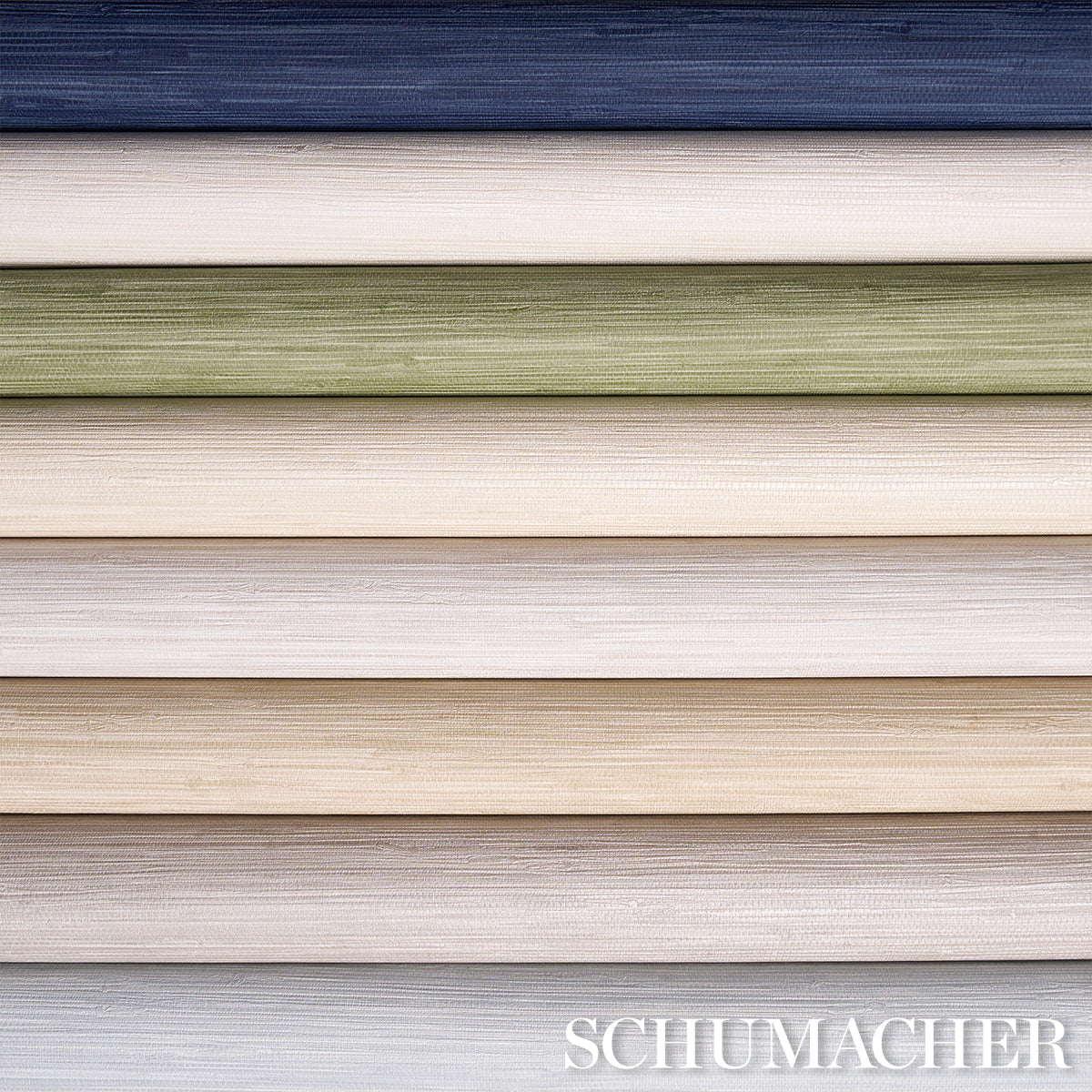 Schumacher 5017276 HORIZON GRASSCLOTH VINYL in AZURE Wallpap