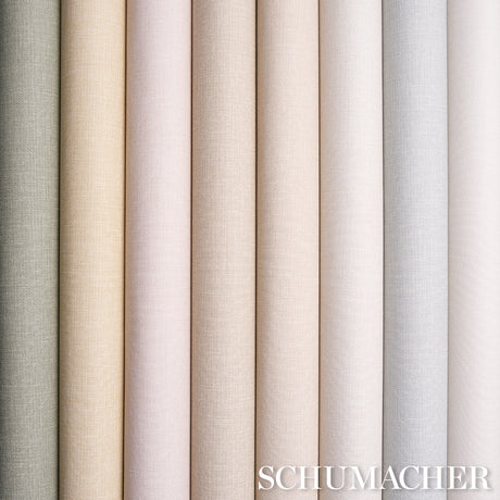 Schumacher 5017285 LINEN GESSO VINYL in MIST Wallpaper - SCH