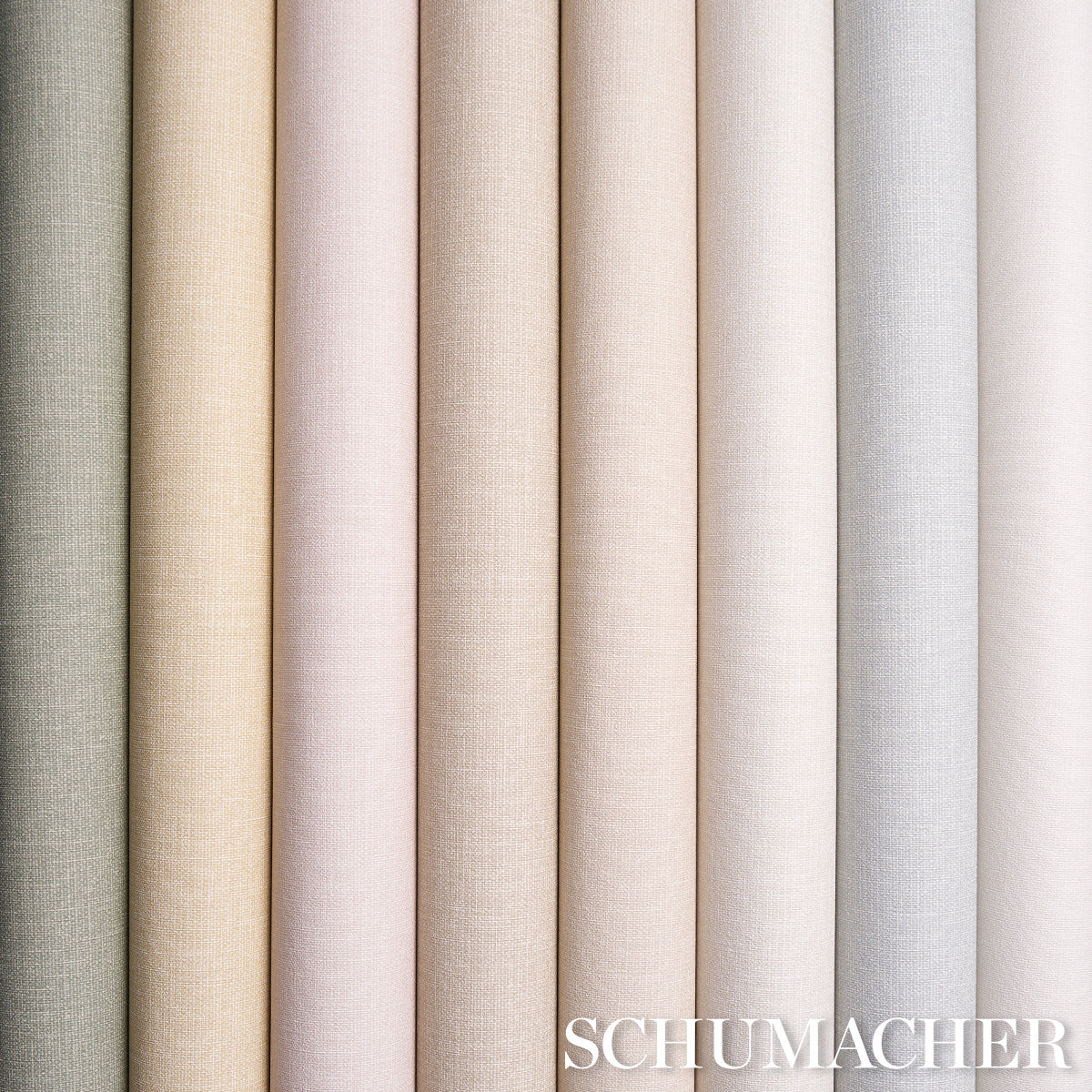 Schumacher 5017287 LINEN GESSO VINYL in PETAL Wallpaper - SC