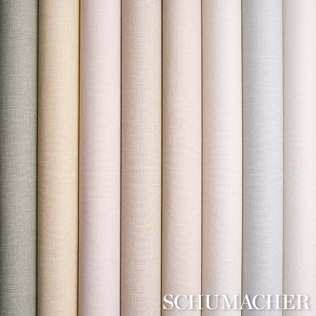 Schumacher 5017287 LINEN GESSO VINYL in PETAL Wallpaper - SC