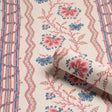Schumacher 5017331 PARVATI FLORAL STRIPE in VERMILION Wallpa
