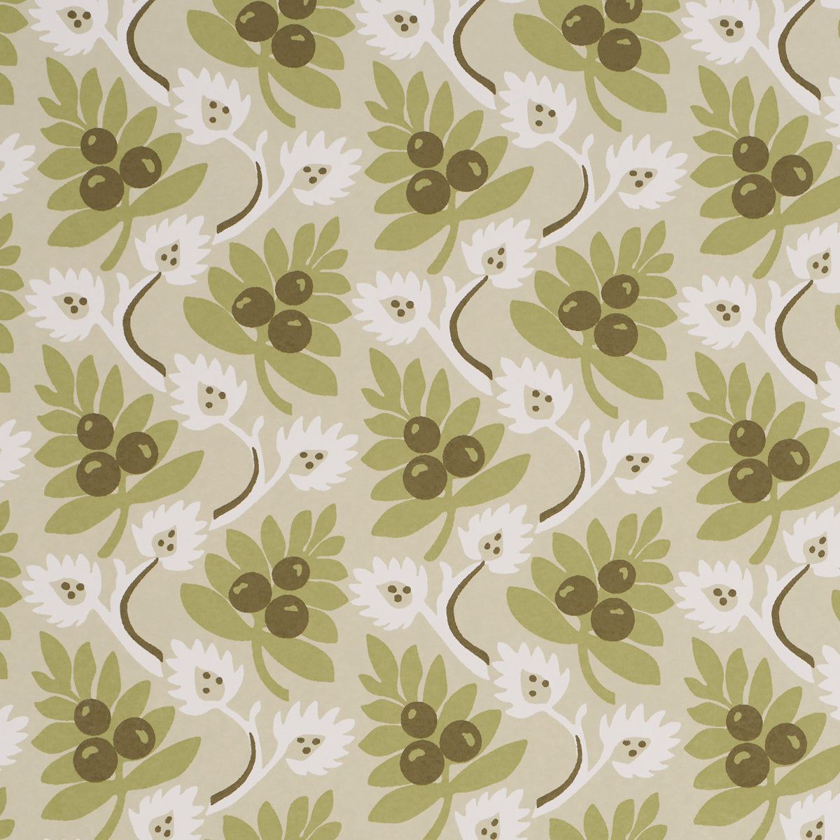 Schumacher 5017341 CUSTIS ORCHARD in LEAF Wallpaper - WILLIA