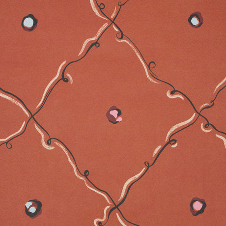 Schumacher 5017370 COLETTE in RED Wallpaper - BACKDROP