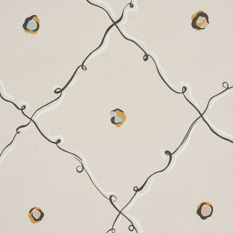 Schumacher 5017371 COLETTE in LIGHT BEIGE Wallpaper - BACKDR